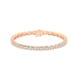 Emerald Cut Lab Grown Diamond Tennis Bracelet