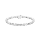 Pulsera de tenis con diamantes cultivados en laboratorio y talla esmeralda