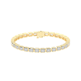 Emerald Cut Lab Grown Diamond Tennis Bracelet