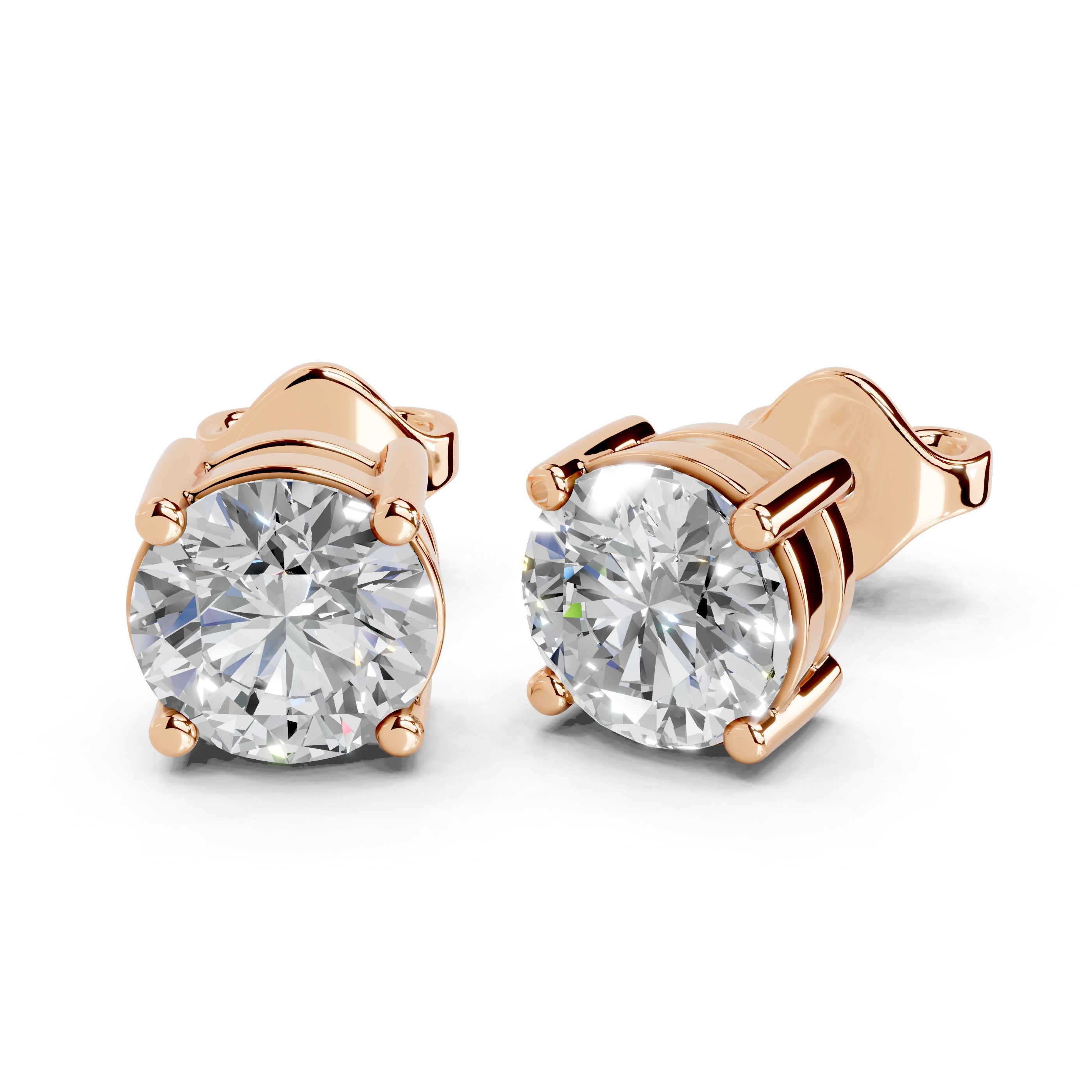 Four Prong Round Cut Lab Grown Diamond Studs