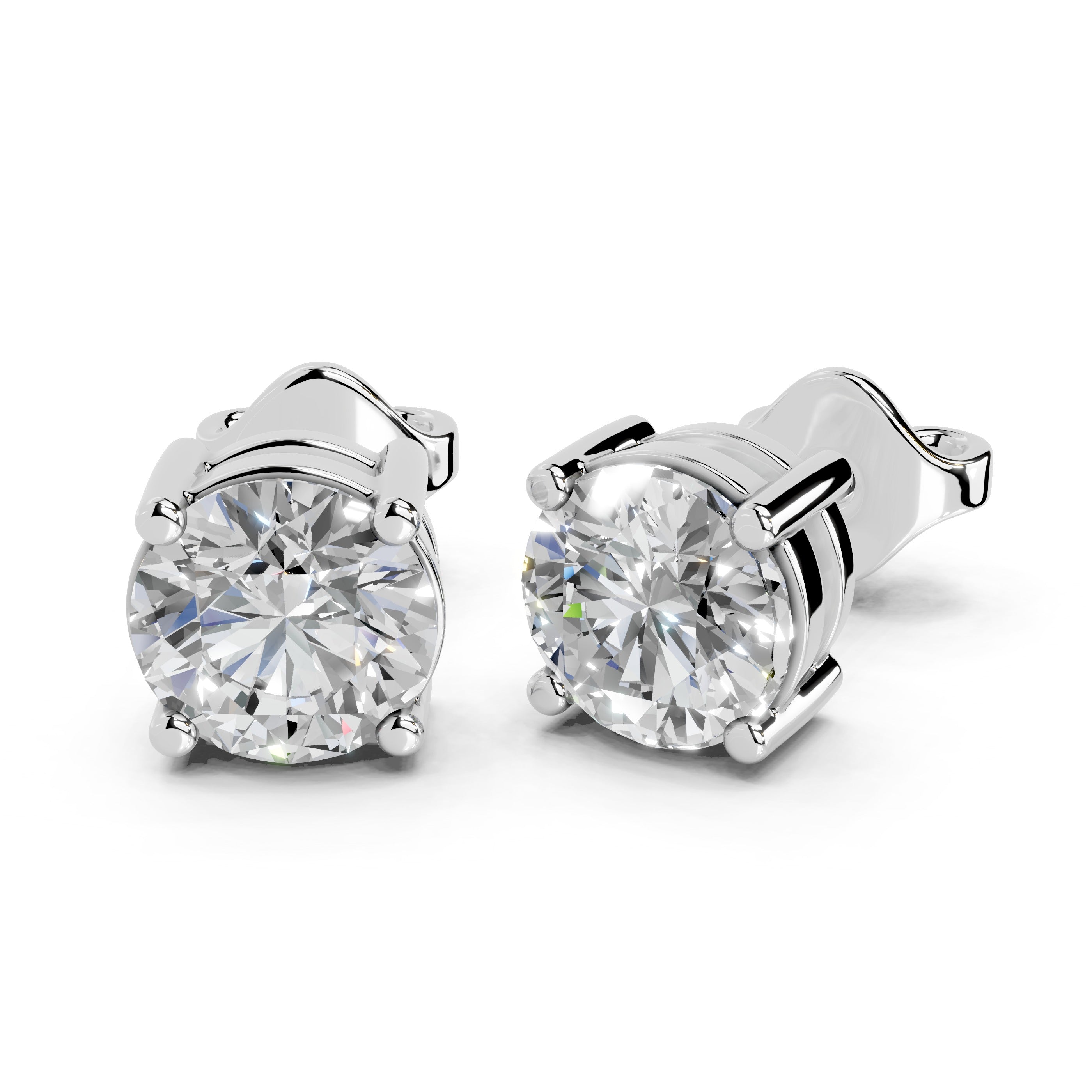 Four Prong Round Cut Lab Grown Diamond Studs
