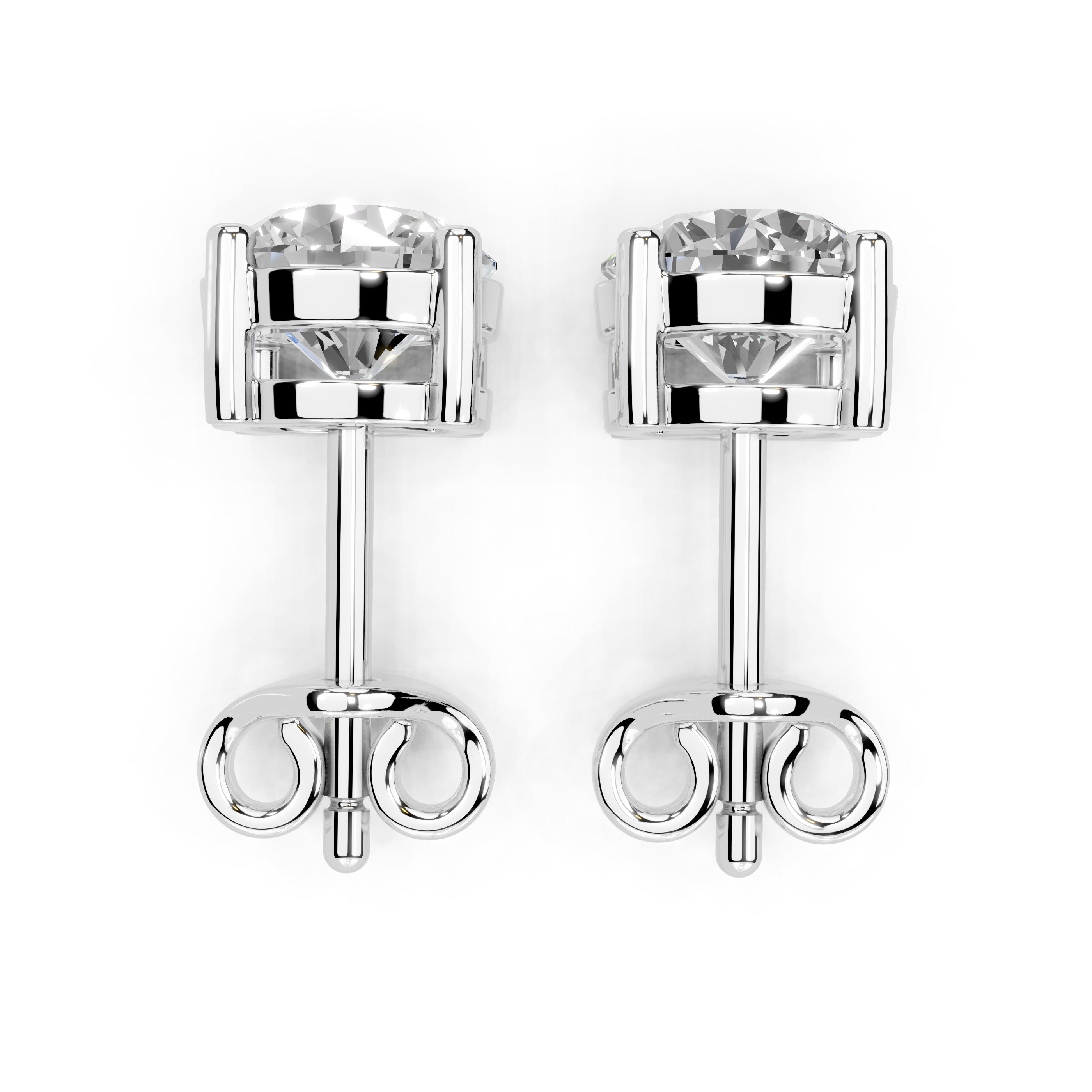 Four Prong Round Cut Lab Grown Diamond Studs