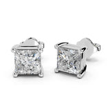 Pendientes de cuatro puntas con diamantes cultivados en laboratorio de 1,5 cttw.