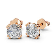Double Prong Round cut 1 Cttw Lab Grown Diamond Studs