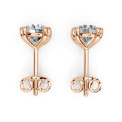 Double Prong Round cut 1 Cttw Lab Grown Diamond Studs