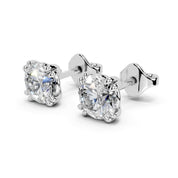 Double Prong Round cut 1 Cttw Lab Grown Diamond Studs