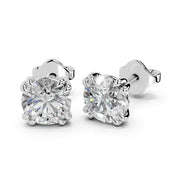 Double Prong Round cut 1 Cttw Lab Grown Diamond Studs