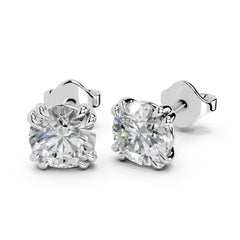 Double Prong Round cut 1 Cttw Lab Grown Diamond Studs