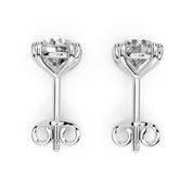 Double Prong Round cut 1 Cttw Lab Grown Diamond Studs