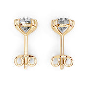 Double Prong Round cut 1 Cttw Lab Grown Diamond Studs