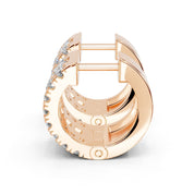 Fancy huggies Princess and Round cut 0.9 Cttw Lab Grown Diamond Earrings