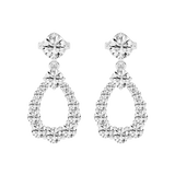 Solitaire Teardrop Round Cut 3.26 Cttw Lab Grown Diamond Earrings