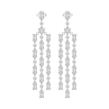Pendientes colgantes de diamantes cultivados en laboratorio de 3,55 quilates, redondos y esmeralda