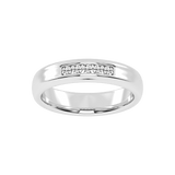 Anillo de aniversario para hombre con diamantes cultivados en laboratorio de talla redonda