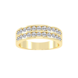 Pave Round Cut Lab Grown Diamond Men's Eternity Band