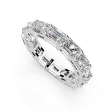 Emerald Cut Lab Grown Diamond Eternity Band