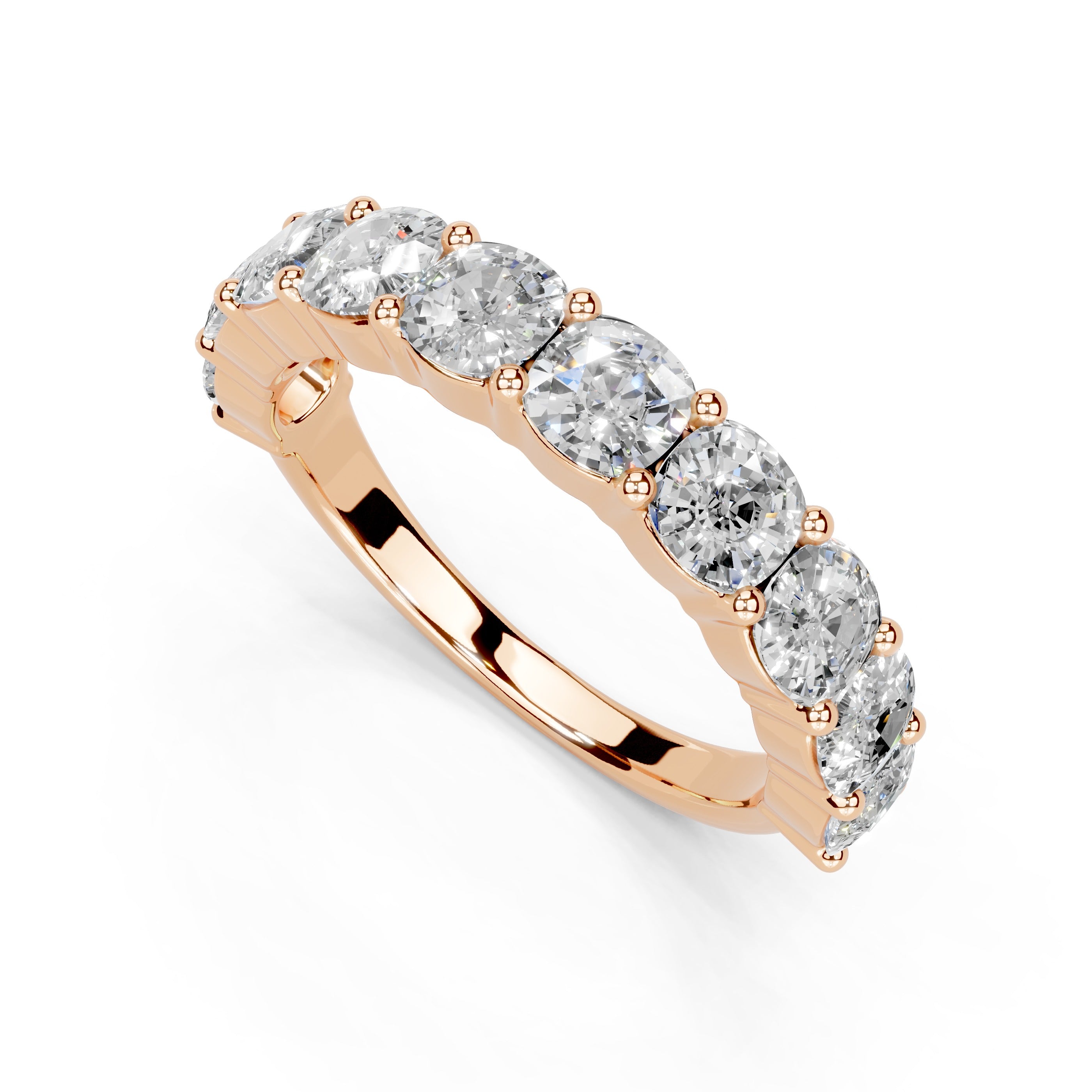 Cushion Cut Lab Grown Diamond Anniversary Band