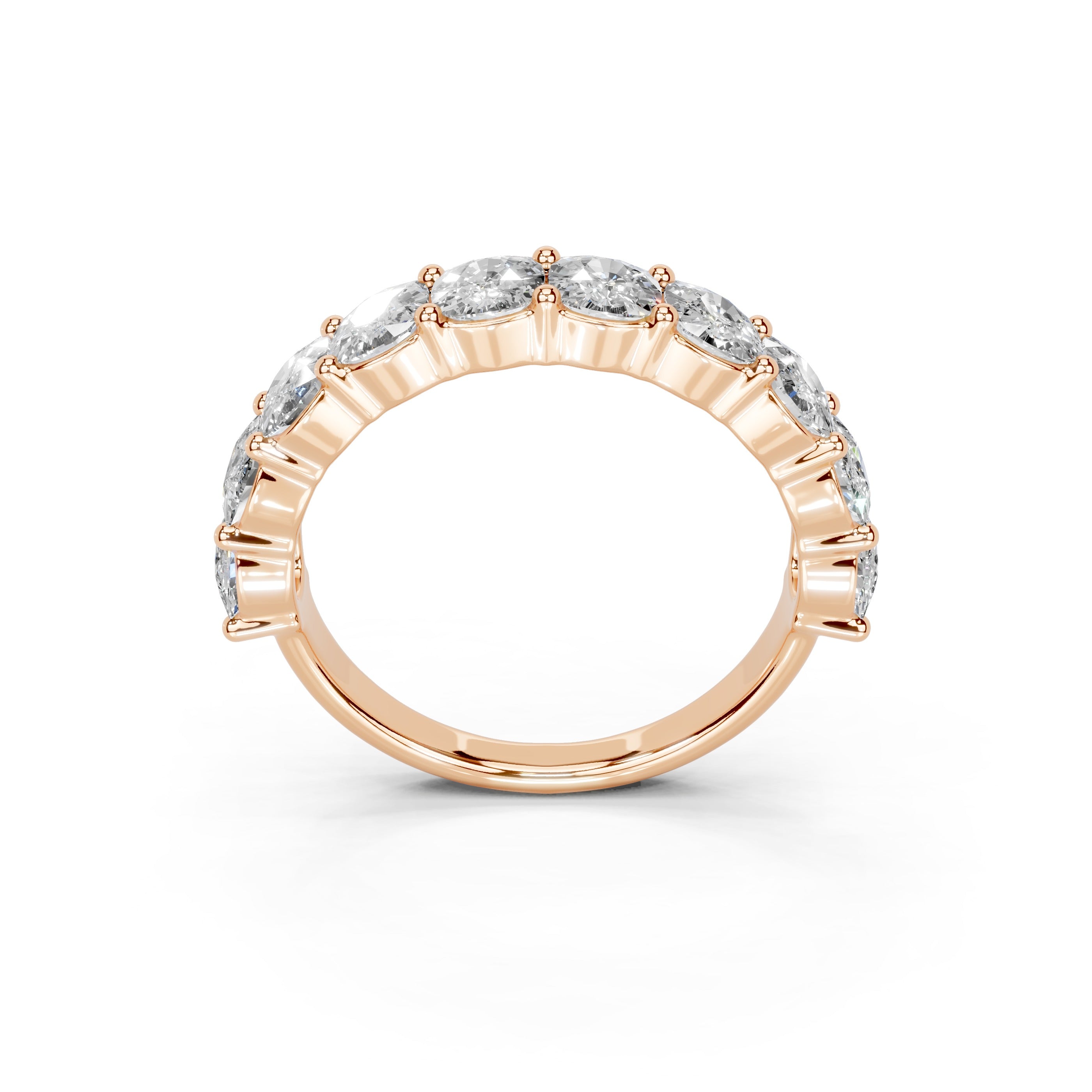 Cushion Cut Lab Grown Diamond Anniversary Band