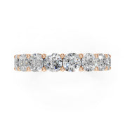 Cushion Cut Lab Grown Diamond Anniversary Band