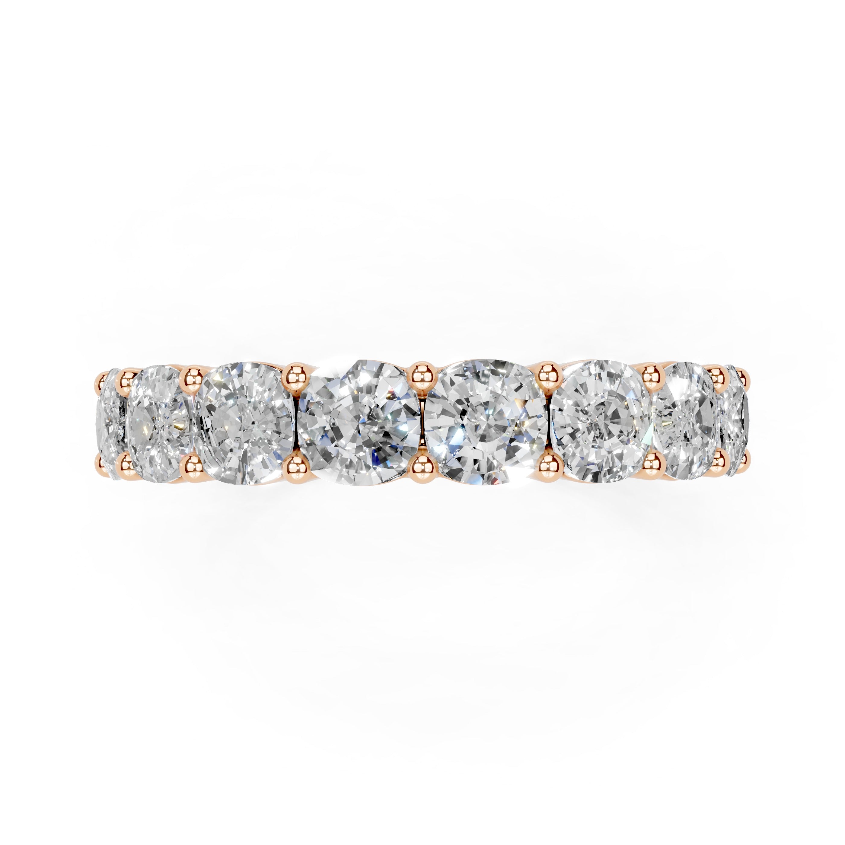Cushion Cut Lab Grown Diamond Anniversary Band