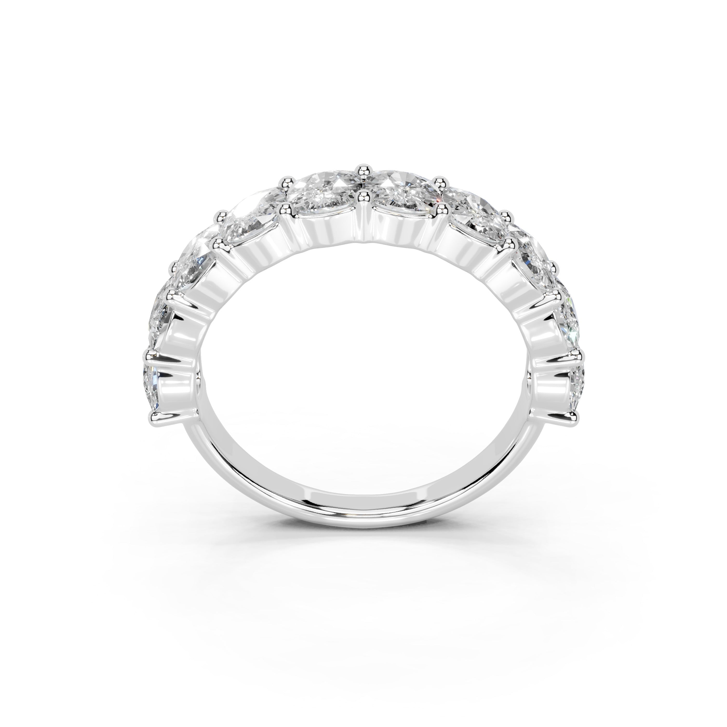 Cushion Cut Lab Grown Diamond Anniversary Band