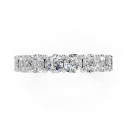 Cushion Cut Lab Grown Diamond Anniversary Band