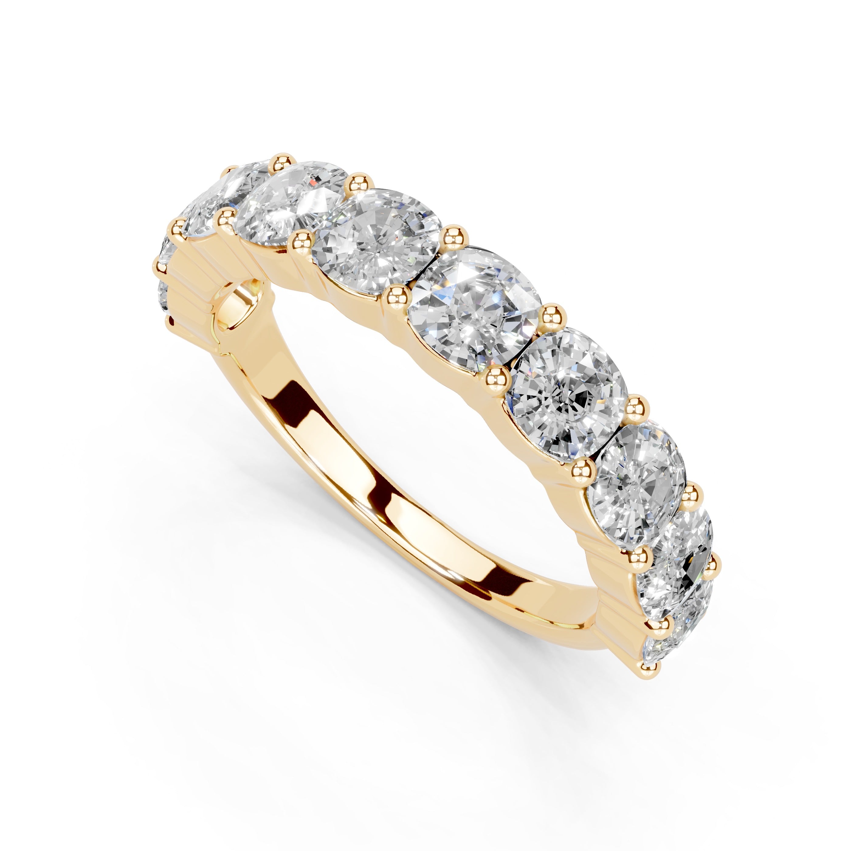 Cushion Cut Lab Grown Diamond Anniversary Band