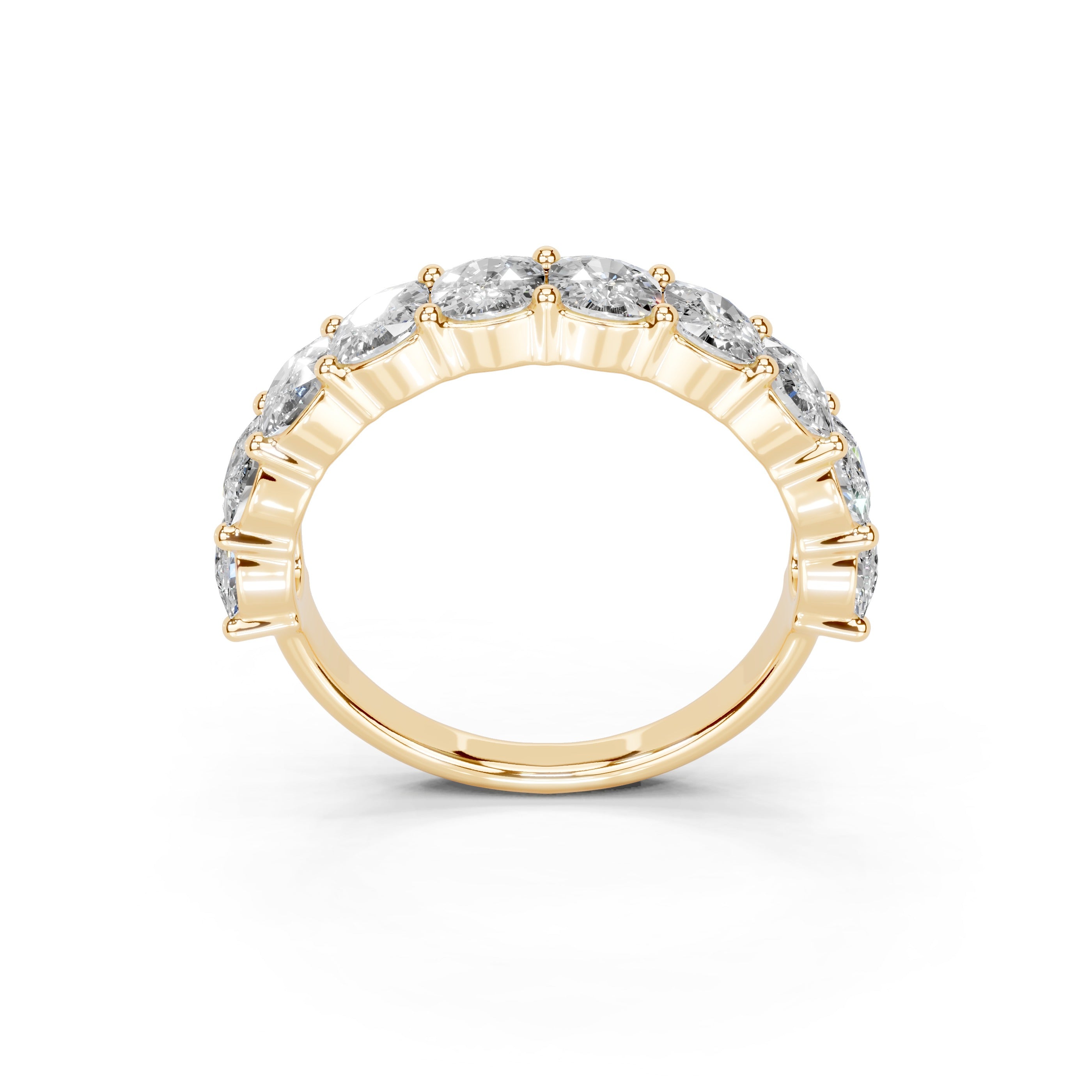 Cushion Cut Lab Grown Diamond Anniversary Band