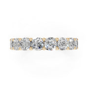 Cushion Cut Lab Grown Diamond Anniversary Band