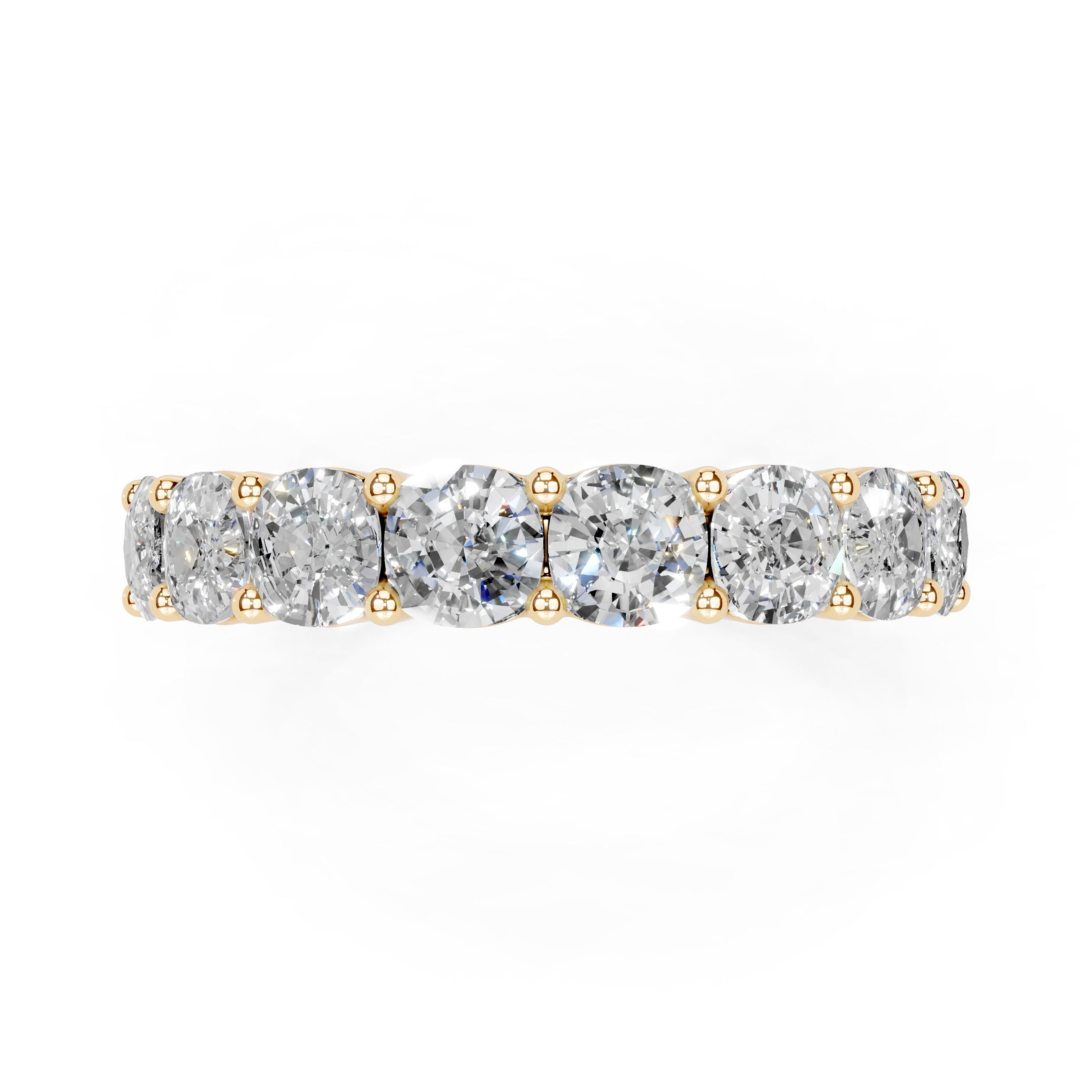 Cushion Cut Lab Grown Diamond Anniversary Band