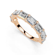 Emerald Cut Lab Grown Diamond Anniversary Band
