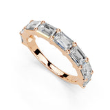 Emerald Cut Lab Grown Diamond Anniversary Band