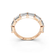 Emerald Cut Lab Grown Diamond Anniversary Band