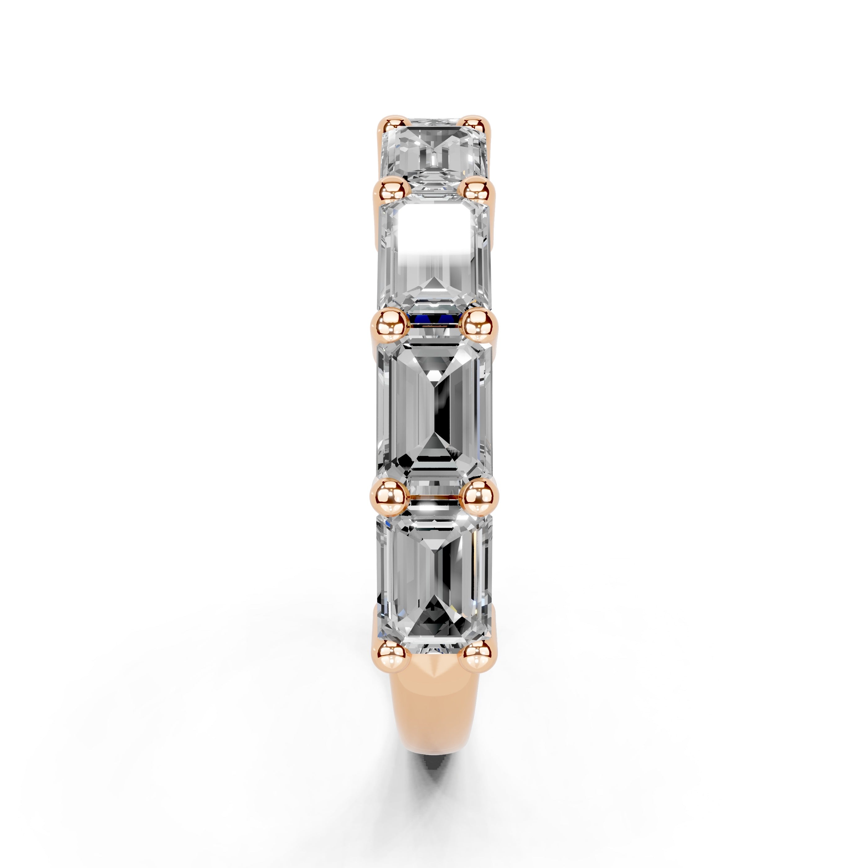 Emerald Cut Lab Grown Diamond Anniversary Band