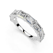 Emerald Cut Lab Grown Diamond Anniversary Band