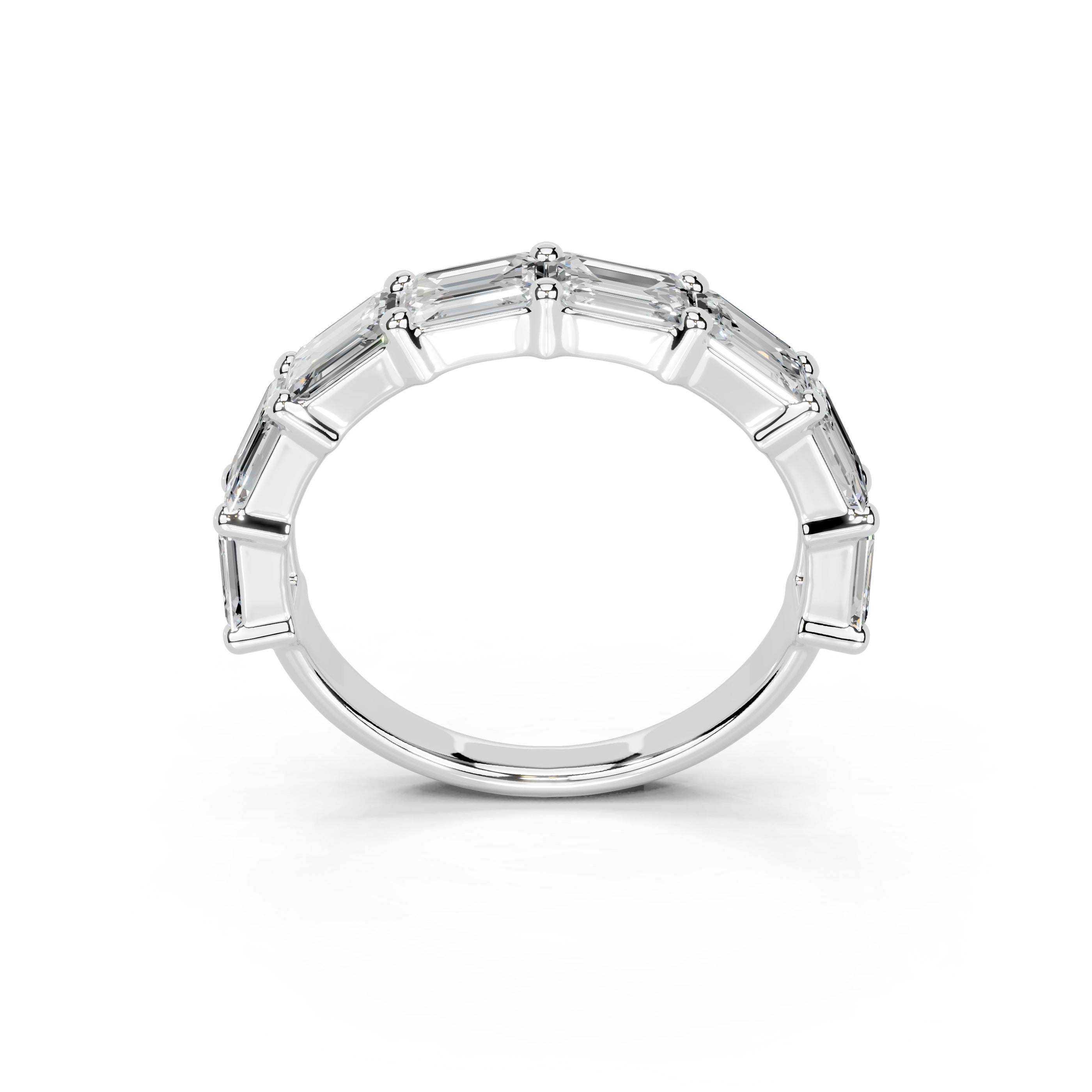 Emerald Cut Lab Grown Diamond Anniversary Band