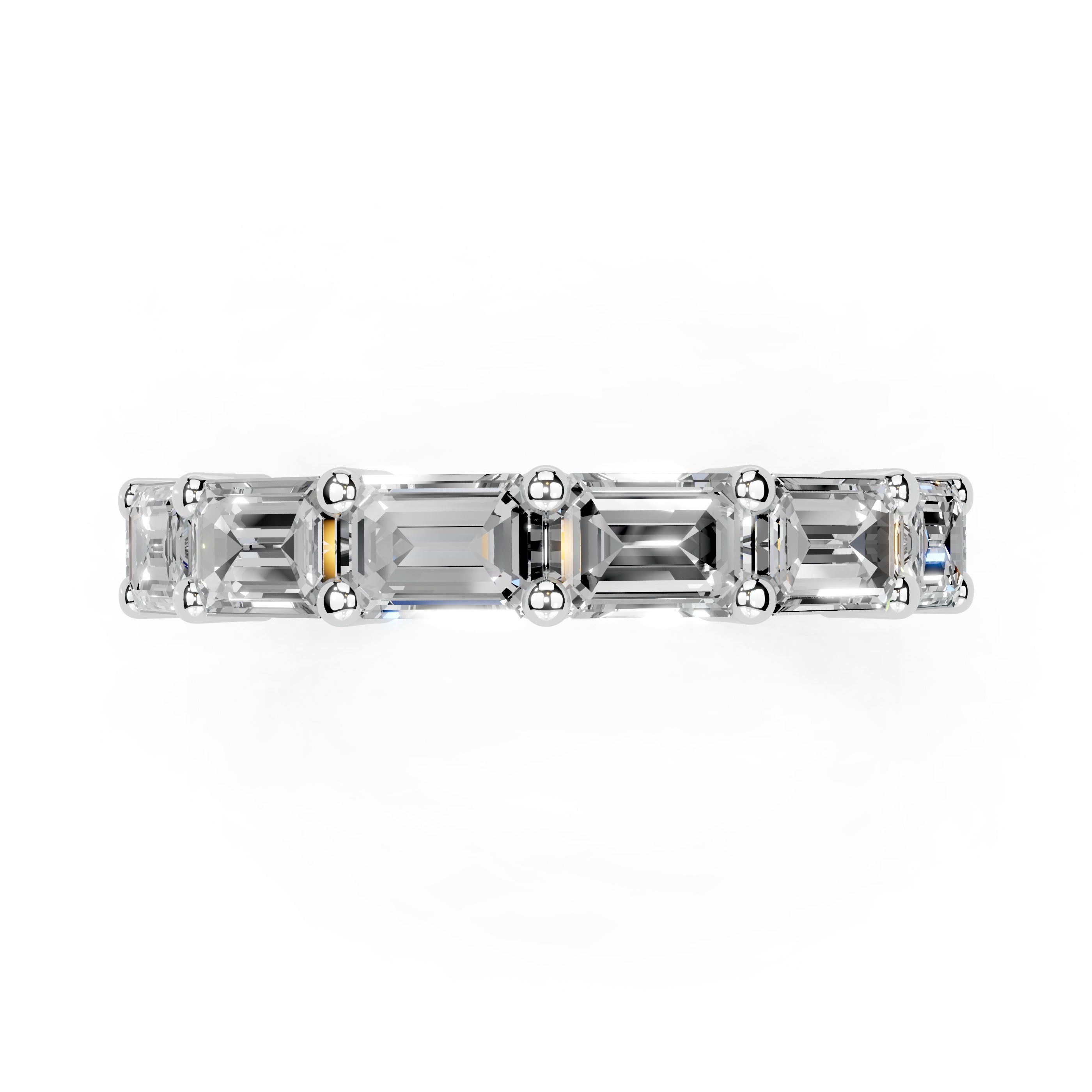 Emerald Cut Lab Grown Diamond Anniversary Band