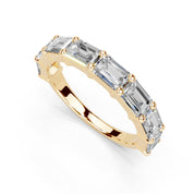 Emerald Cut Lab Grown Diamond Anniversary Band