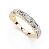 Emerald Cut Lab Grown Diamond Anniversary Band
