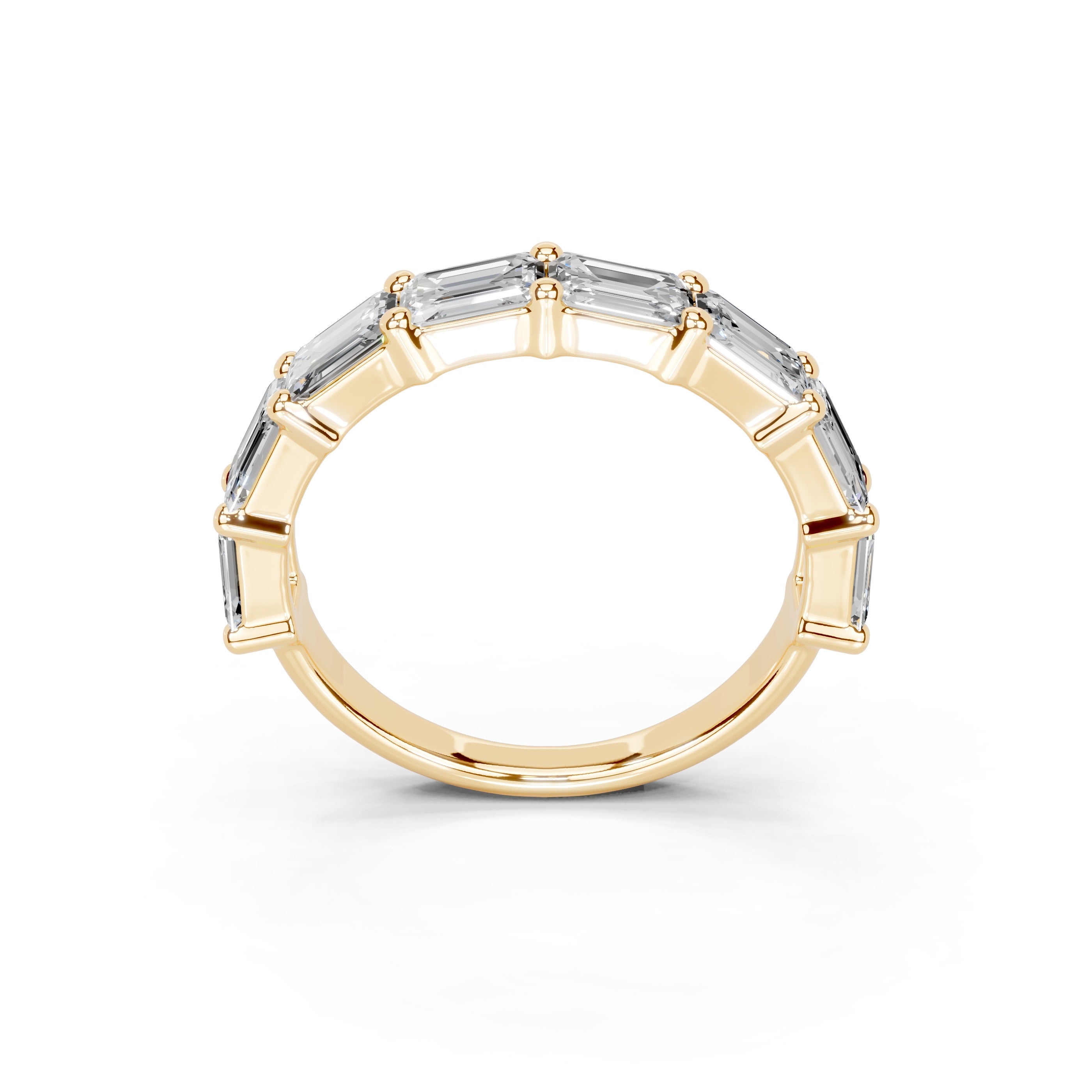 Emerald Cut Lab Grown Diamond Anniversary Band