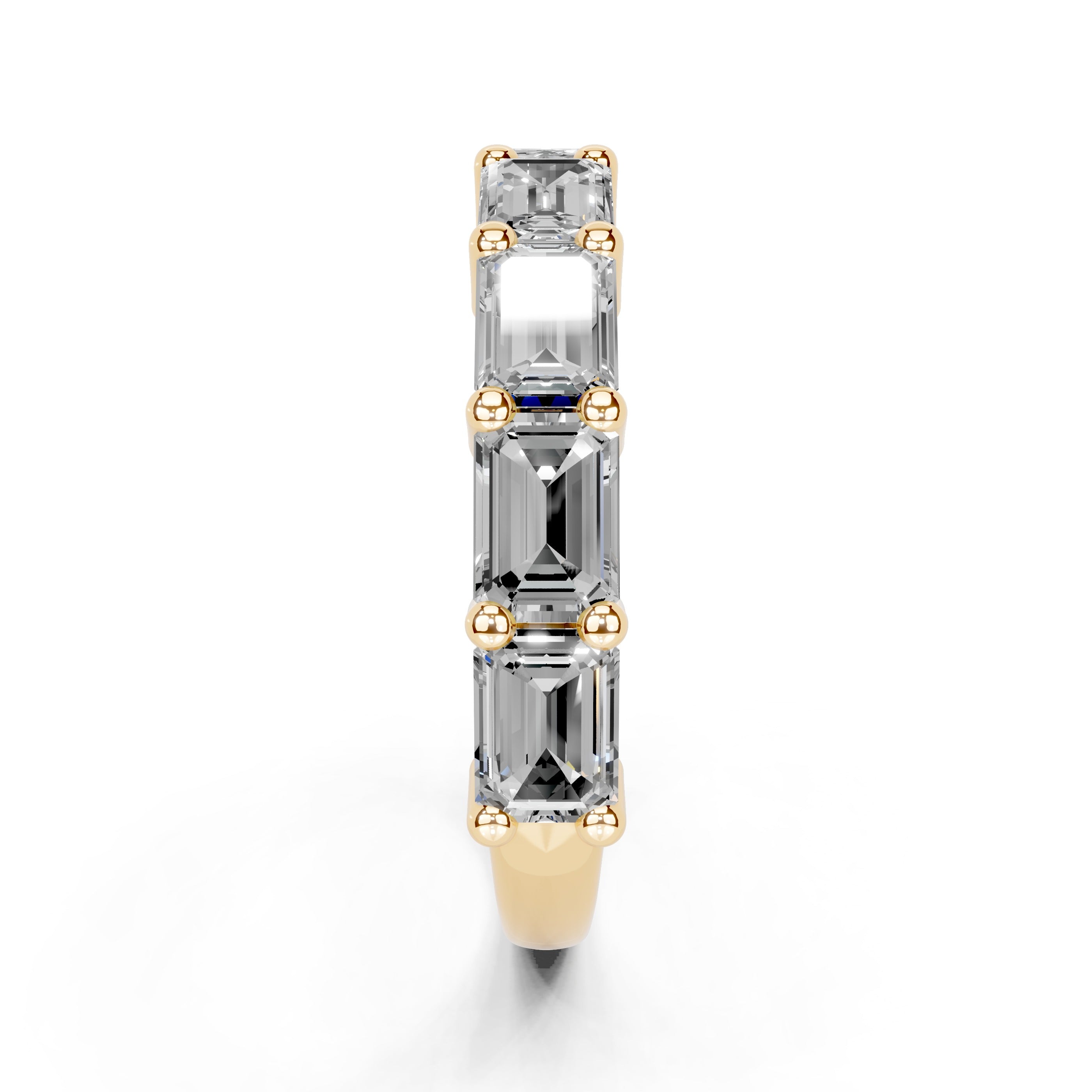 Emerald Cut Lab Grown Diamond Anniversary Band