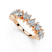 Heart Cut Lab Grown Diamond Anniversary Band