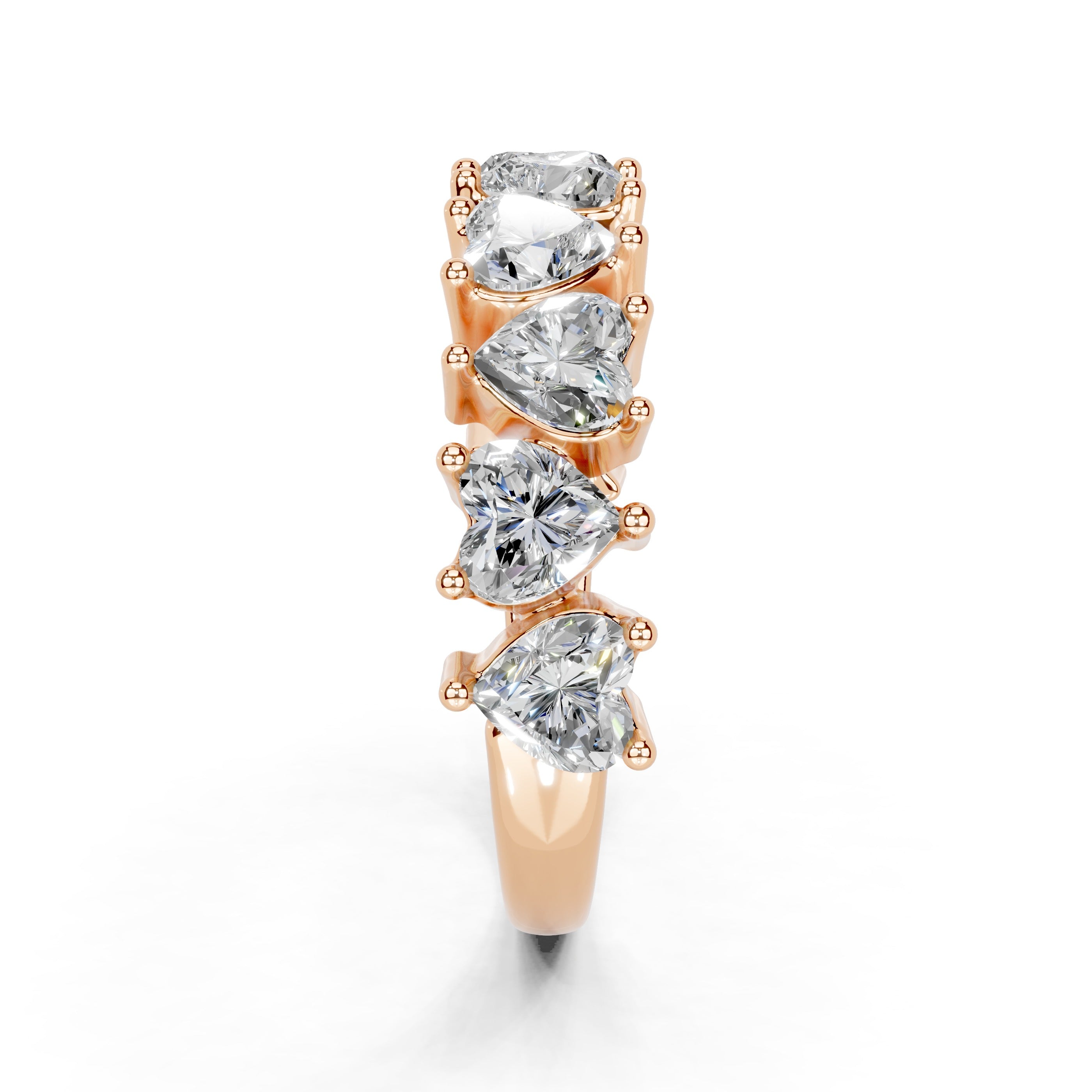 Heart Cut Lab Grown Diamond Anniversary Band