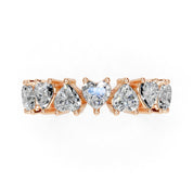 Heart Cut Lab Grown Diamond Anniversary Band
