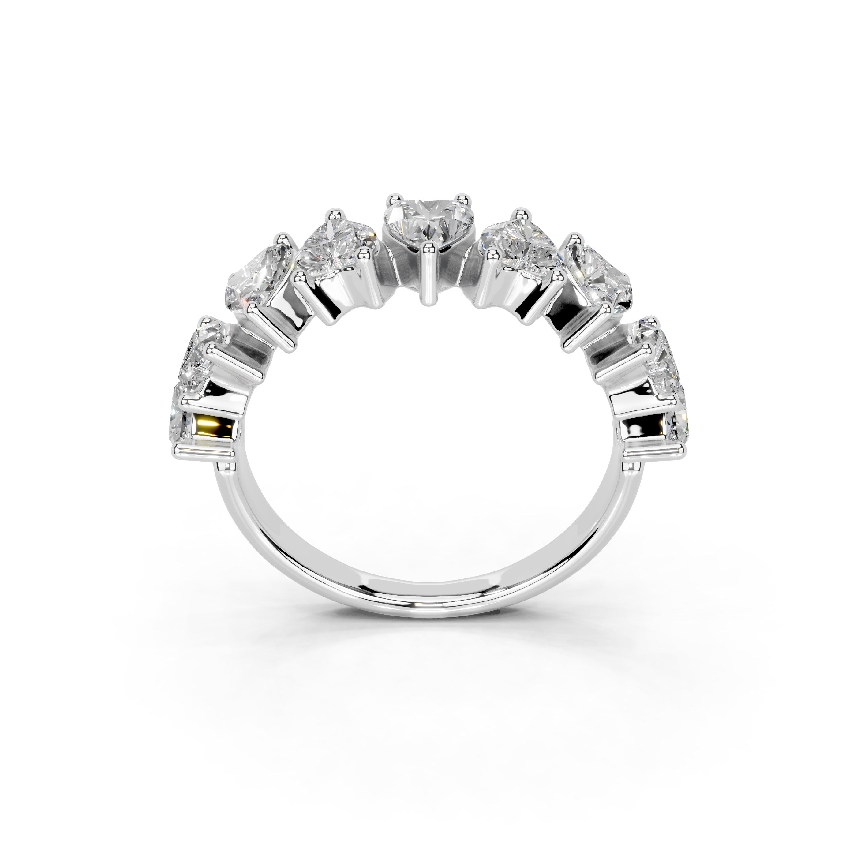 Heart Cut Lab Grown Diamond Anniversary Band