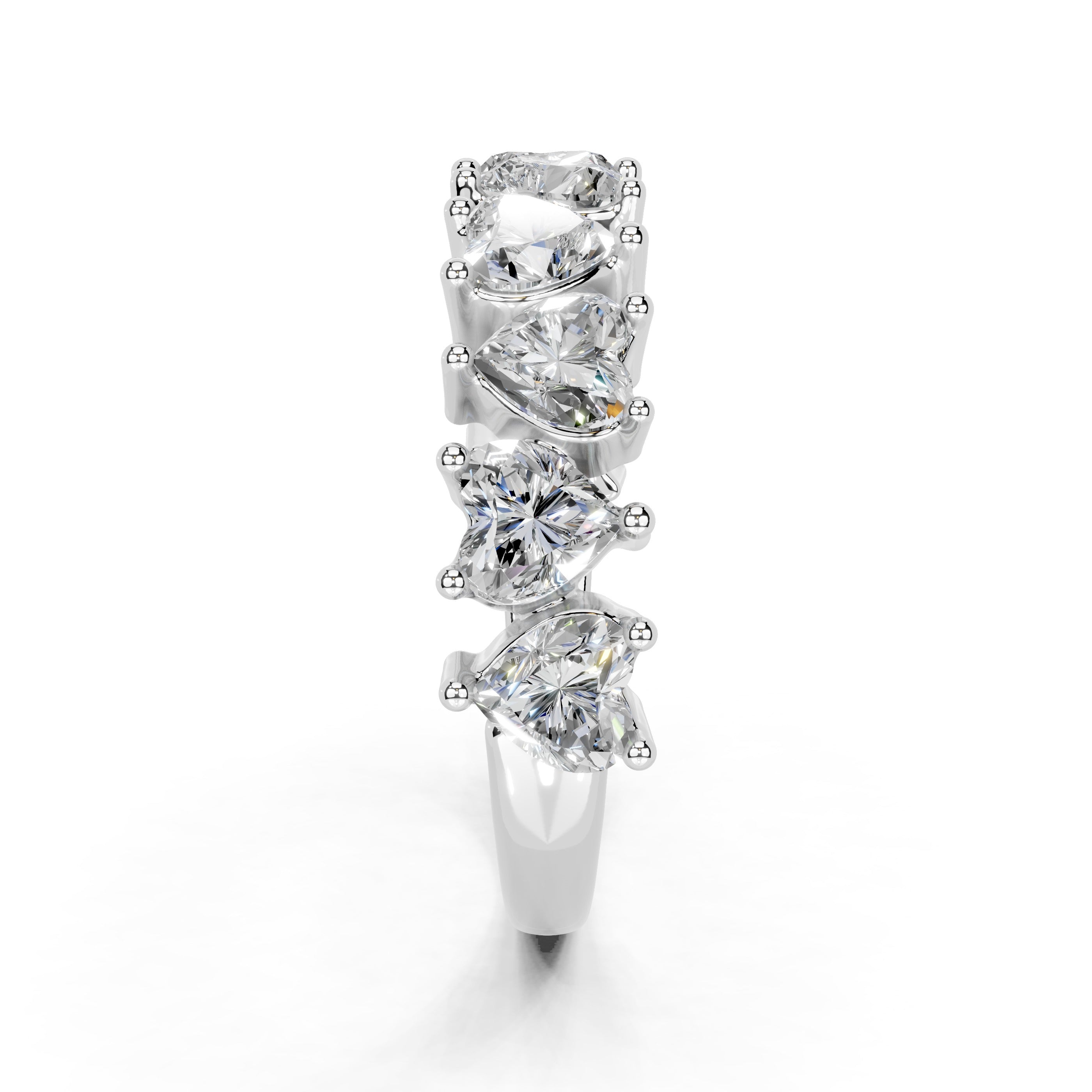 Heart Cut Lab Grown Diamond Anniversary Band