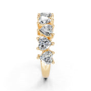Heart Cut Lab Grown Diamond Anniversary Band