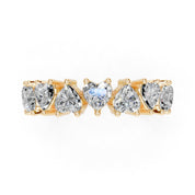 Heart Cut Lab Grown Diamond Anniversary Band