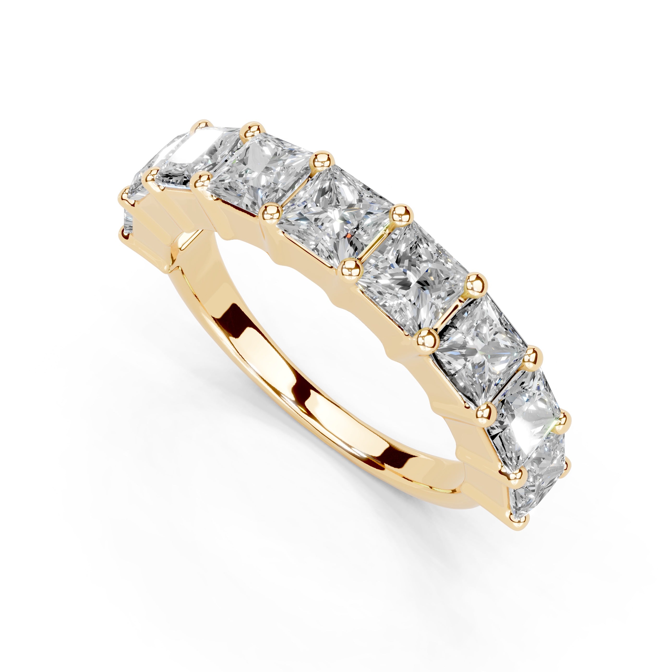 Princess Cut Lab Grown Diamond Anniversary Band