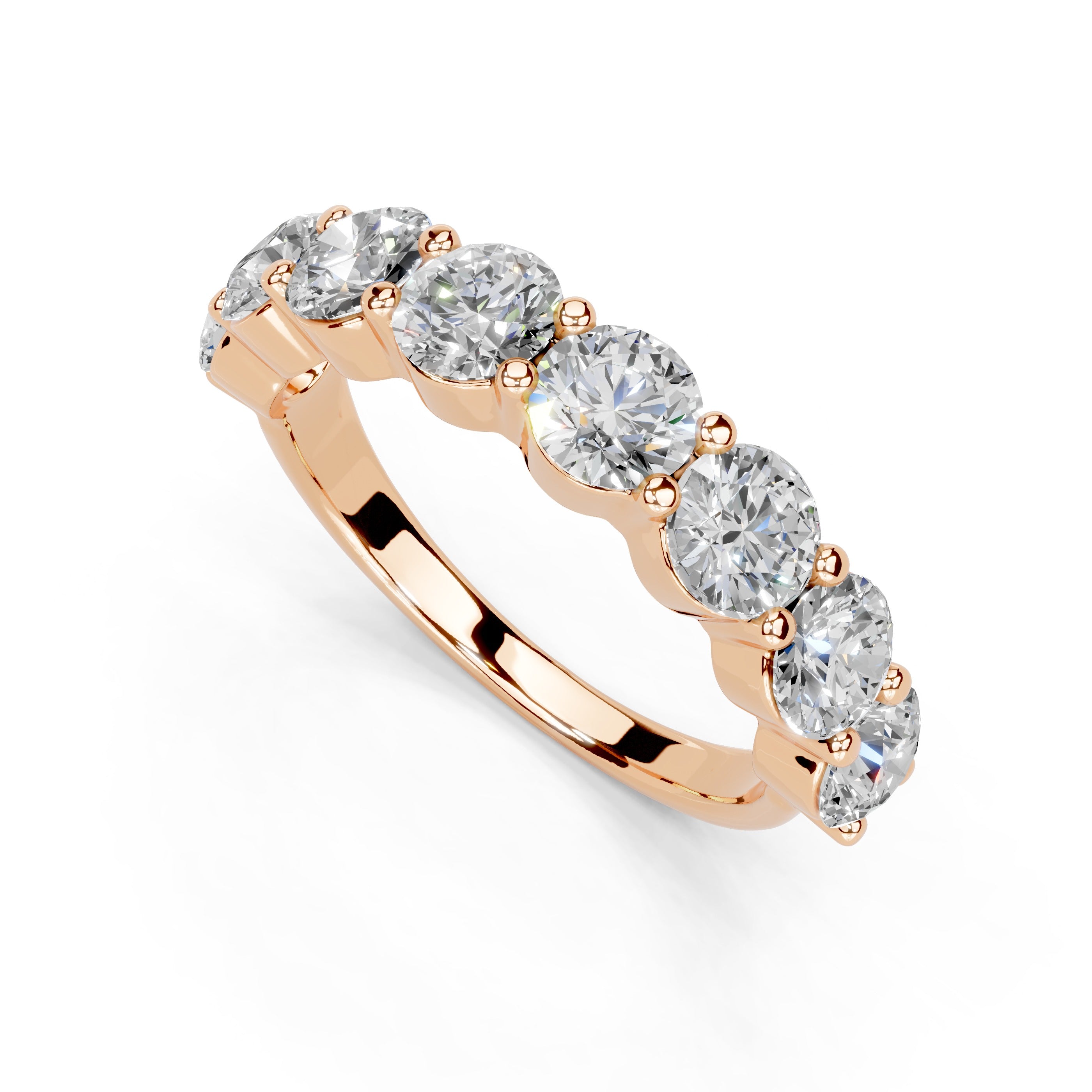 Round Cut Lab Grown Diamond Anniversary Band